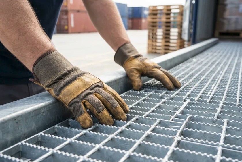 Kakovostna protizdrsna površina preprečuje nevarne zdrse viličarjev ob slabših vremenskih pogojih.